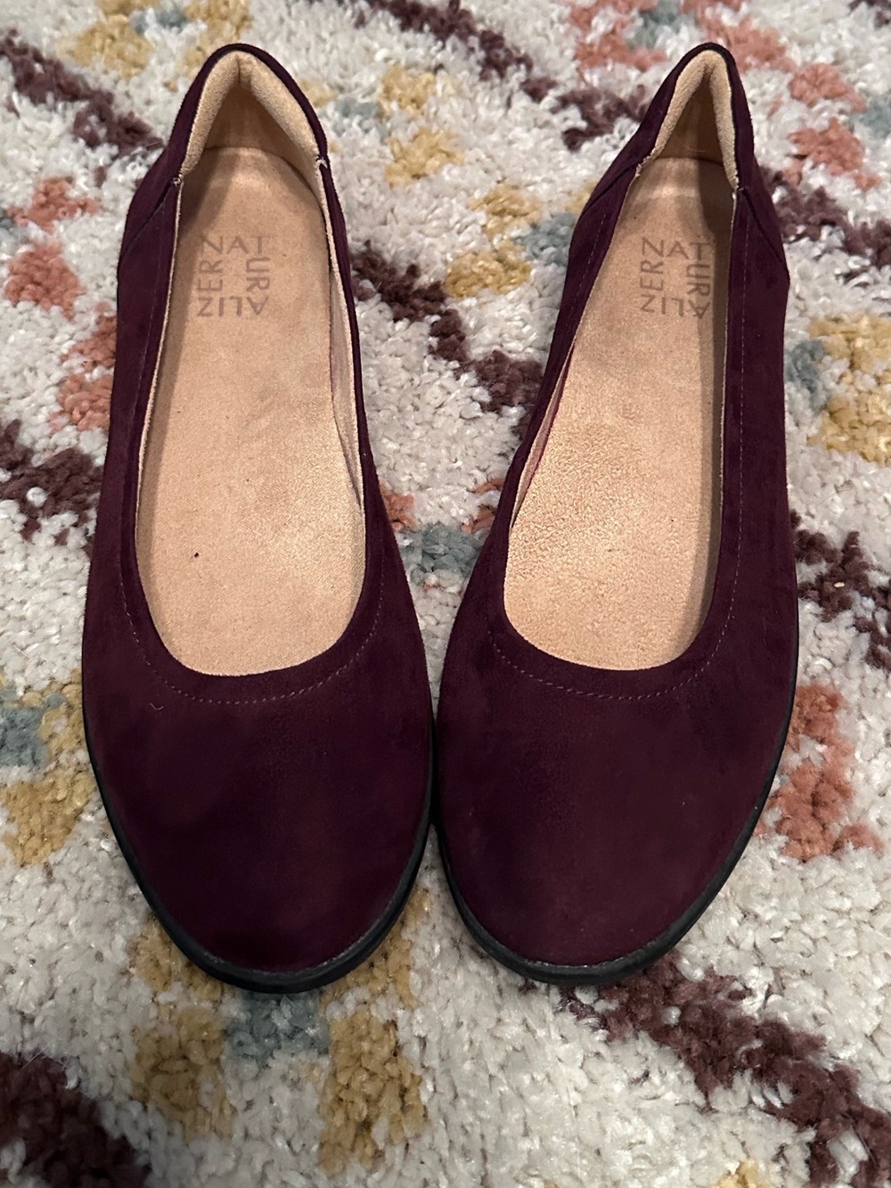 Naturalizer Burgundy Suede Ballet Flats
